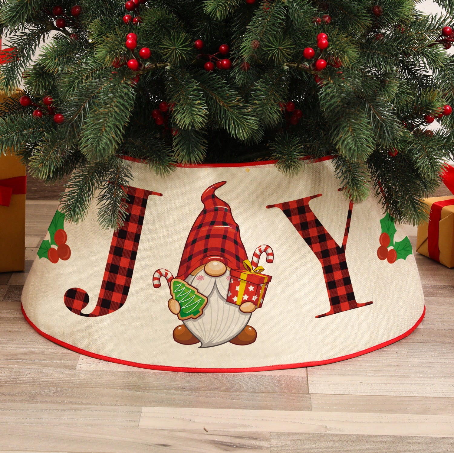 Wholesale Fabric Christmas Tree Skirt Base decoration Props